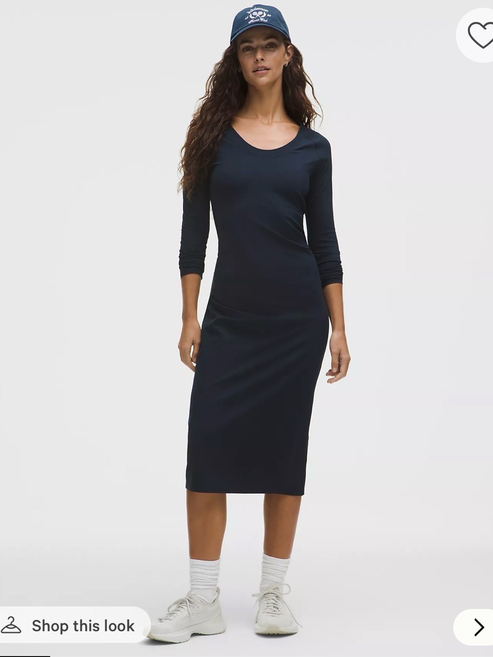 lululemon athletica Navy Scoop-Neck Long-Sleeve Midi Dress